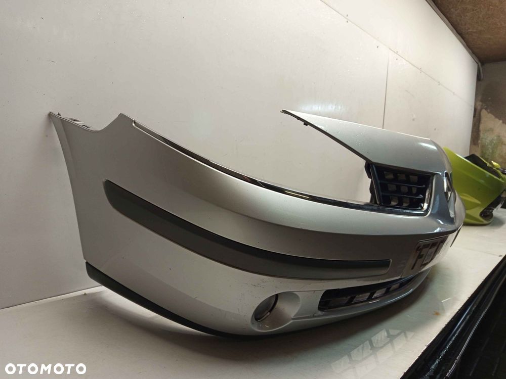 + ZDERZAK PRZÓD PRZEDNI RENAULT LAGUNA 2 II LIFT FL TED69 SREBRNY HALOGENY - 2