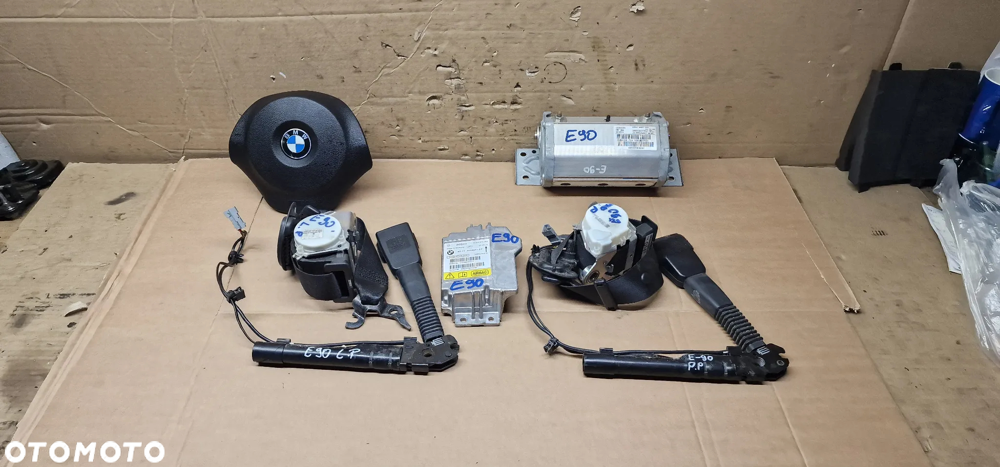 Poduszka kierownicy konsoli poduszki pasy sensor napinacze naboje AIRBAG zestaw naprawczy BMW 3 E90 - 7