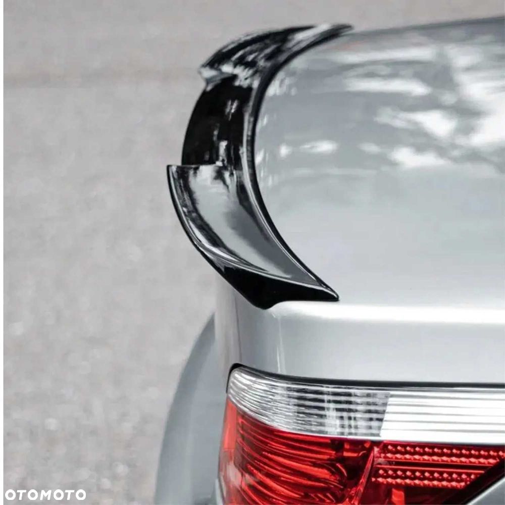 Spoiler Lotka BMW E60 Dokładka Tylna Klapy Bagażnika Czarny Połysk - 6