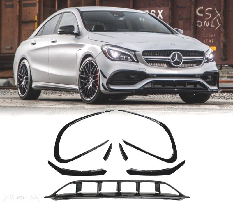 SPOILER LIP FRONTAL PARA MERCEDES CLA W117 16-19 LOOK CLA45 - 1