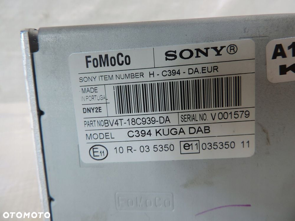 Ford Kuga MK1 Radio CD Sony BV4T-18C9390-DA - 5