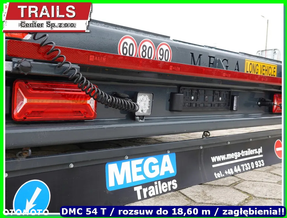 Mega Niskopodłoga dł. 9.50 m, 4 x załębienia na koła, ład. 43 T !!! - 24