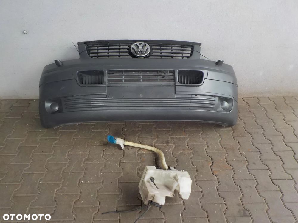 VW T5 03- ZDERZAK PRZÓD PRZEDNI + SPRYSKIWACZE LAMP - 1