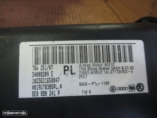 Airbag Banco 8E0880241 1023621650047 AUDI A4 2007 ESQ - 4