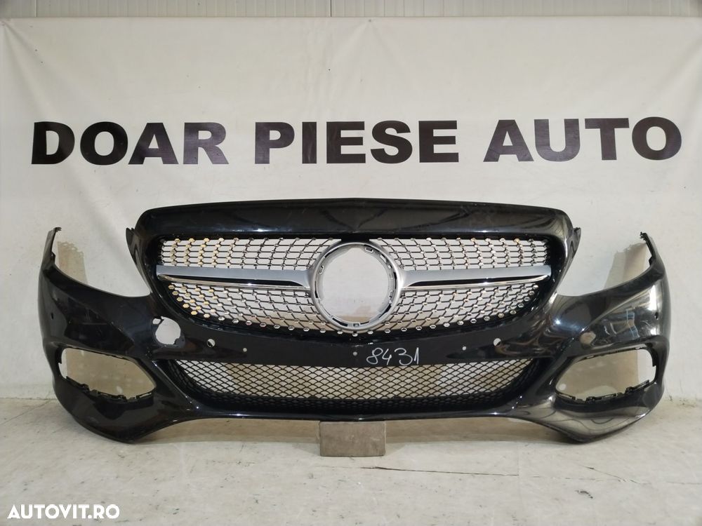 Bara fata Mercedes C-Class, W205, 2014, 2015, 2016, 2017, 2018, cod origine OE A2058800125, cu gauri pentru senzori de parcare (6). - 1