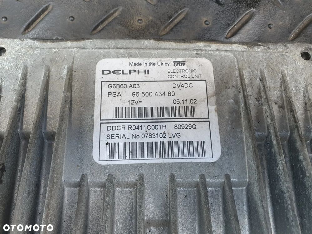 CITROEN C3 PEUGEOT 1.4HDI ECU KOMPUTER STEROWNIK SILNIKA 9650043480 + WTYCZKI INSTALACJA - 2