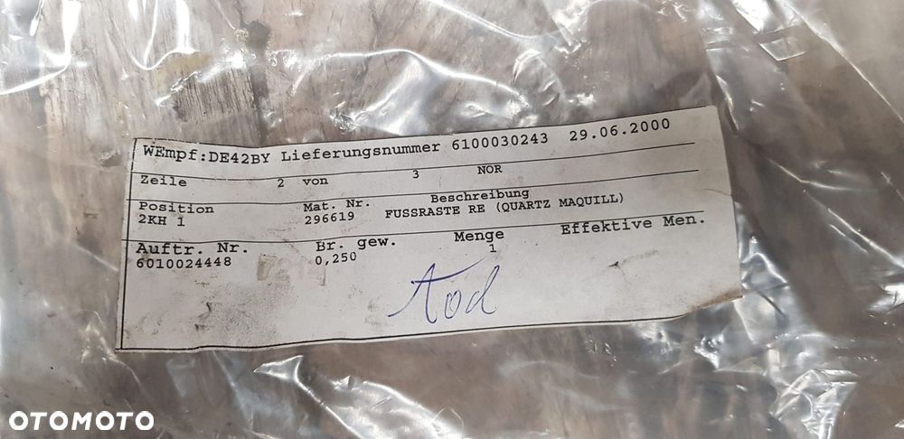Podest podnóżek Piaggio SKR 125 150  296619 - 8