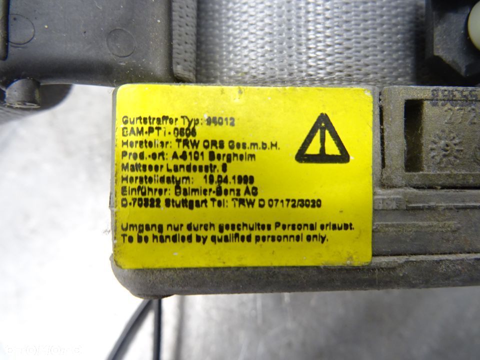 MERCEDES W220 98-01 3.2B PAS BEZPIECZEŃSTWA PRAWY LEWY PRZÓD - 6