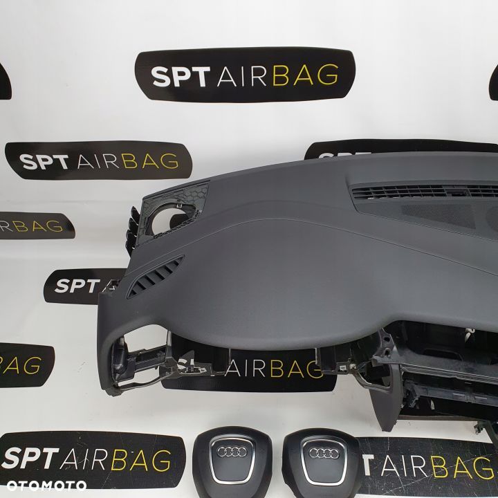 AUDI A5 8T0 DESKA ROZDZIELCZA KONSOLA KOKPIT PULPIT PODUSZKI AIRBAG AIR BAG PASY KIT SET - 2