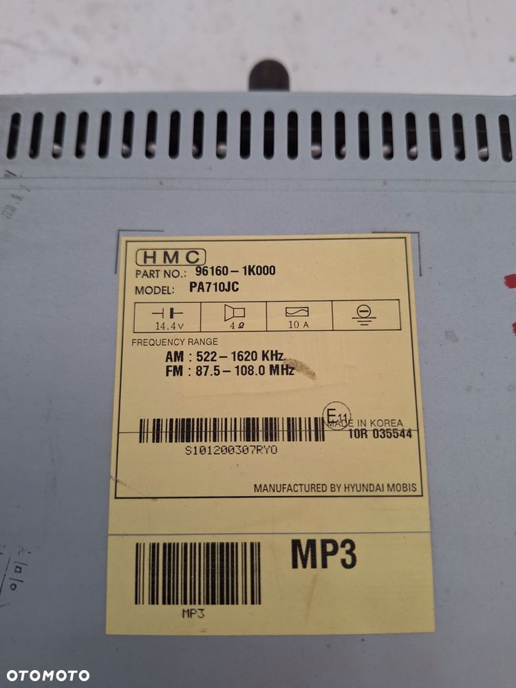 radio cd fabryczne hyundai ix20 (2010-2015) 96160-1k000 - 2