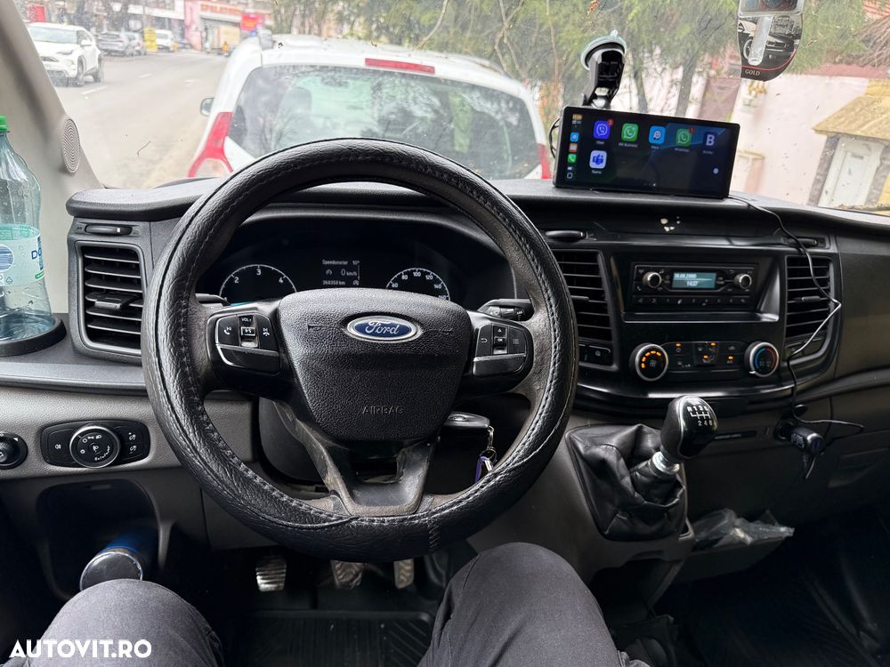 Ford Transit an 2020 L3 Unic Proprietar Dokka 7 locuri punte dubla bena camioneta basculabila NU Mercedes VW IVECO 35c Peugeot 131cai Carte Service Fără probleme - 2