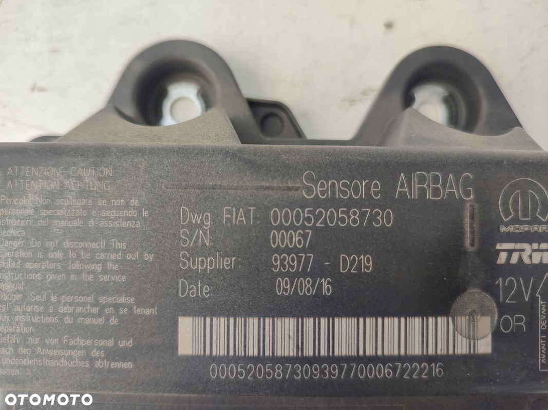 Moduł sensor AIRBAG poduszek FIAT TIPO II 15-20 00052058730 - 4