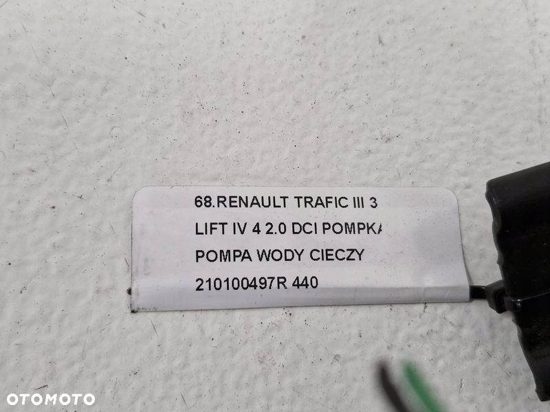 RENAULT TRAFIC III 3 LIFT IV 4 2.0 DCI POMPKA POMPA WODY CIECZY 210100497R - 7