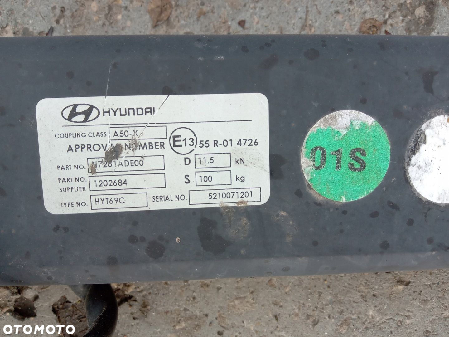 HYUNDAI TUCSON IV HAK HOLOWNICZY BELKA KOMPLET N7261ADE00 - 5