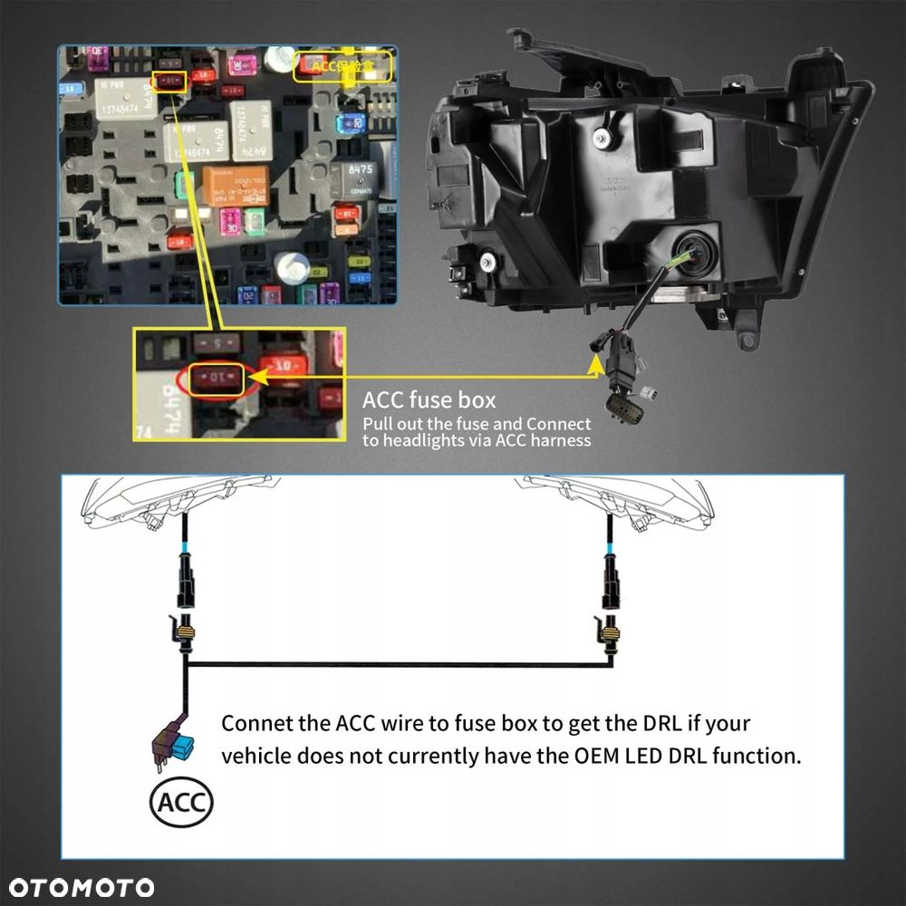 Reflektory Lampy Vland LED Europa 3-Soczewki Dodge Ram V 5 1500 2019-2024 - 11
