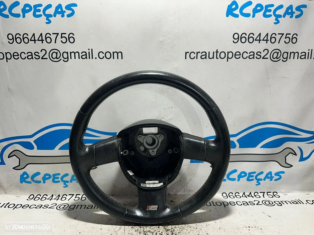 .Volante Pele Perfurada Original 3 Braços Sline Audi 8P0419091C 2004 - 2008 - 2