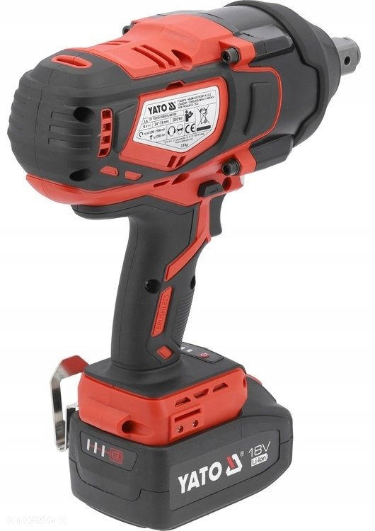 YATO KLUCZ UDAROWY BEZSZCZOTKOWY AKU 18V 4AH 3/4 2000NM ADAPTER 1/2 - 4