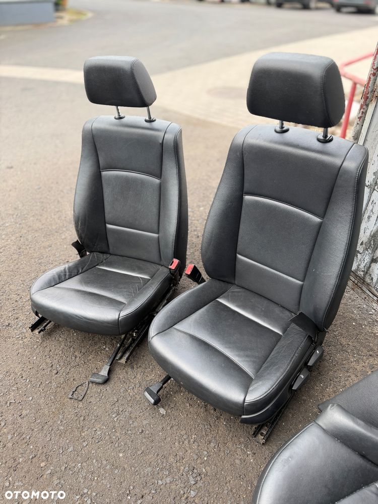 Fotele wnętrze skóry Bmw x1 e84 czarna skóra komplet - 4