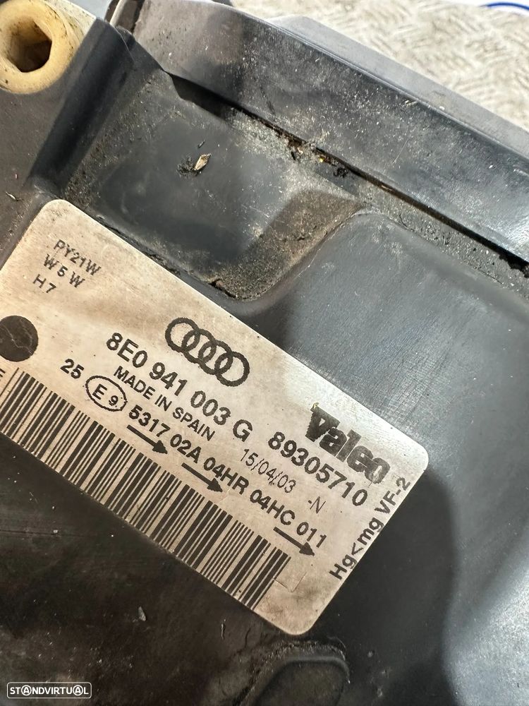 .Conjunto Farois Otica Frente Frontal Audi A4 B6 Original - 14