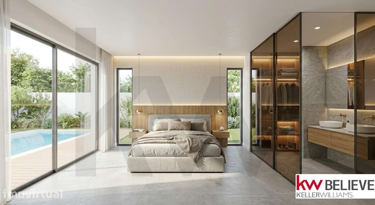 Moradia T3 Térrea com Piscina | Arquitetura Contemporânea | Serra do B - Grande imagem: 4/15