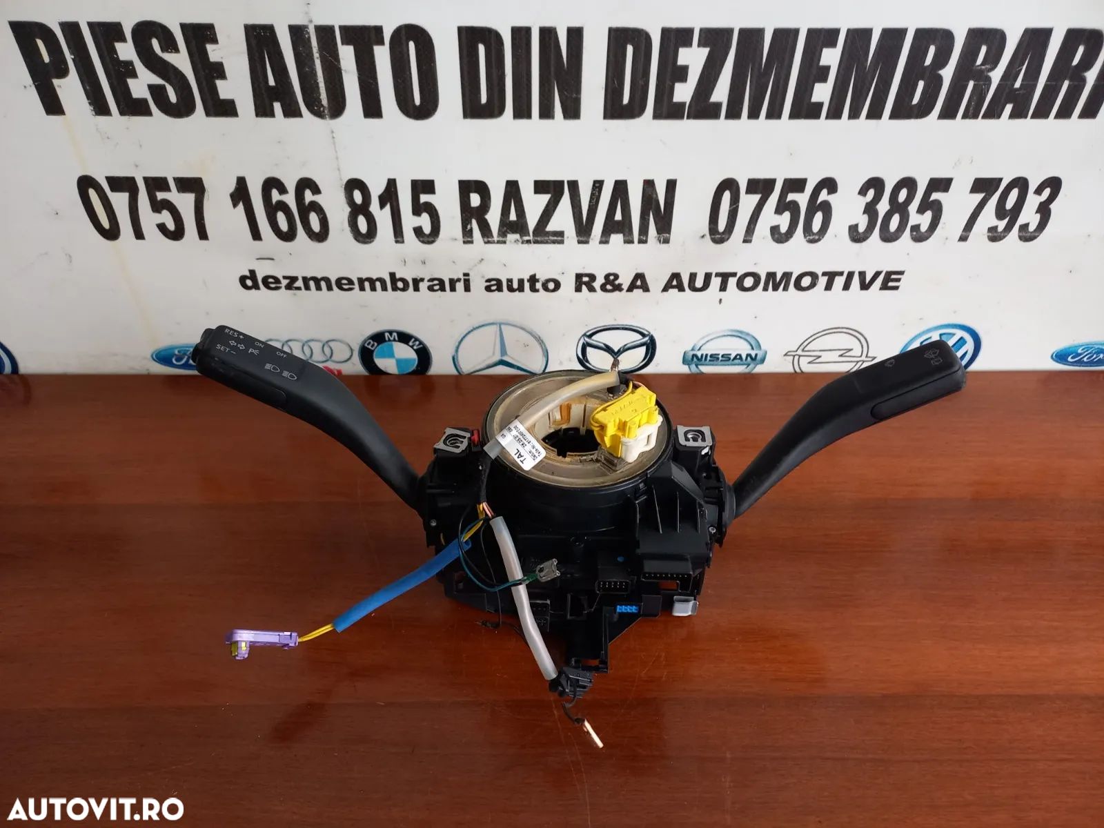 Spira Volan Airbag Maneta Semnalizare Stergatoare Tempomat Vw Golf 5 Jetta Touran Skoda Octavia Etc - 1