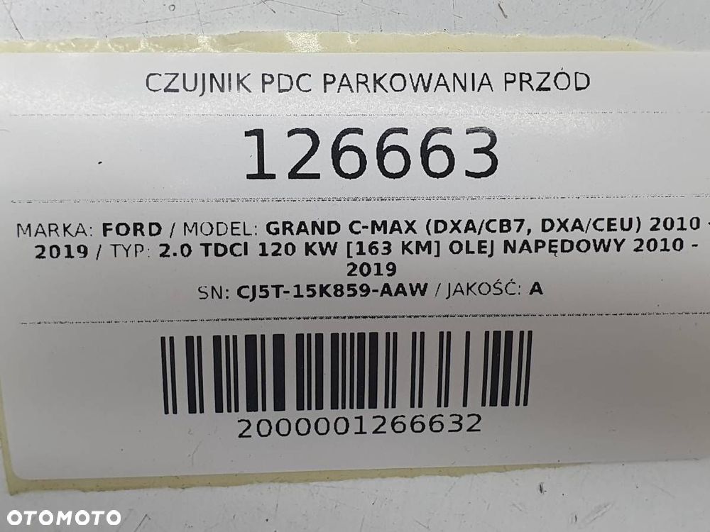 CZUJNIK PDC PARKOWANIA FORD GRAND C-MAX MK2 CJ5T-15K859-AAW - 6
