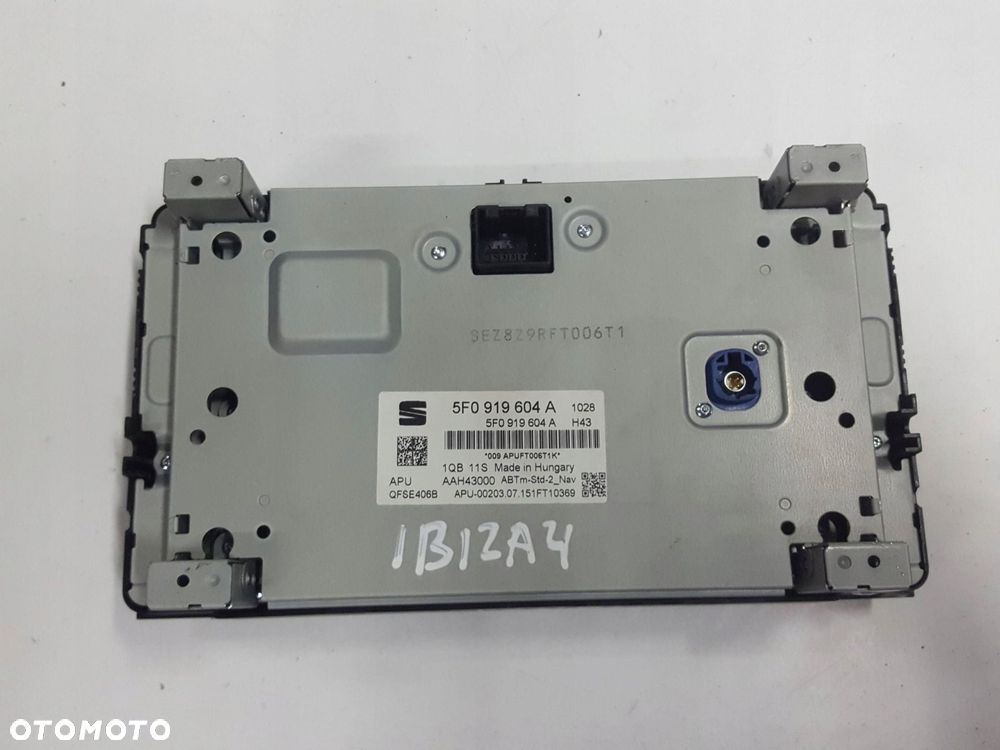 SEAT IBIZA 4 IV LIFT 12-17r EKRAN WYŚWIETLACZ RADIA NAWIGACJI 5F0919604A - 4