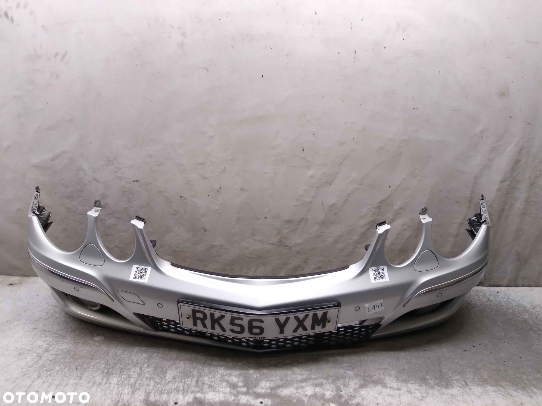 ^ ZDERZAK PRZÓD PRZEDNI MERCEDES BENZ W211 E KLASA LIFT FL ELEGANCE 744 SREBRNY PDC CZUJNIKI HALOGENY - 1