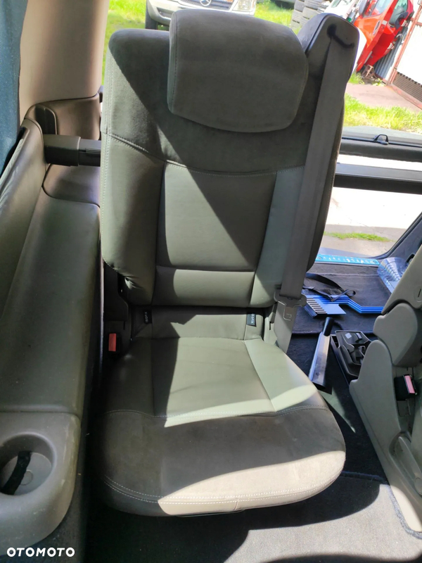 fotel pasażera TYŁ II drugi / III trzeci rząd prawy / lewy SZARA skóra z alcantarą do RENAULT espace IV 4 03-06r / GRAND