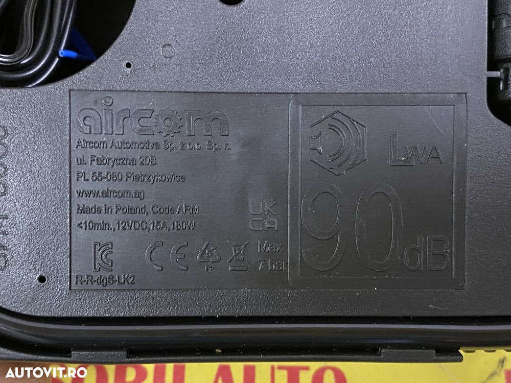 Compresor auto masina umflat roti OE Mercedes 12V 180W 15A Polonia - 6