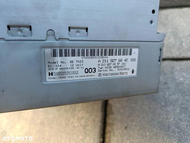 MERCEDES W211 W219 NAVI radio COMAND Igła NTG1 Fakra BE 7023 - 29