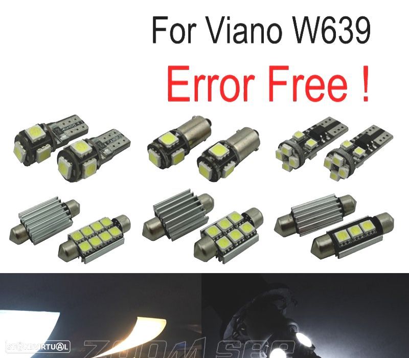 KIT COMPLETO 15 LAMPADAS LED INTERIOR PARA MERCEDES SPRINTER 906 W906 06-13 - 1