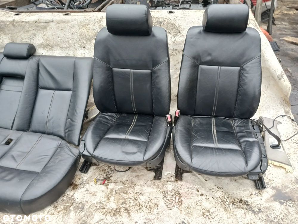 Fotele skórzane fotel komplet kanapa boczki BMW E39 SKÓRA zagłówki DVD z ekranem podłokietnik KOMPLET ŁADNE europa - 14