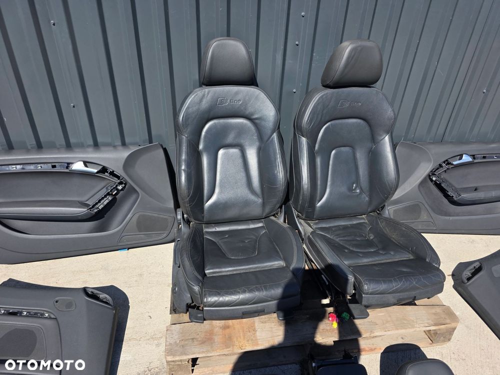 FOTEL FOTELE AUDI A5 8T COUPE CABRIO SKÓRA S LINE PODGRZEWANE KOMPLET *1*!! - 6