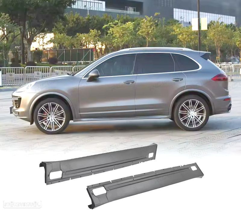 EXTENSÕES EMBALADEIRAS LATERAIS PORSCHE CAYENNE 958 14-17 LOOK TURBO - 1