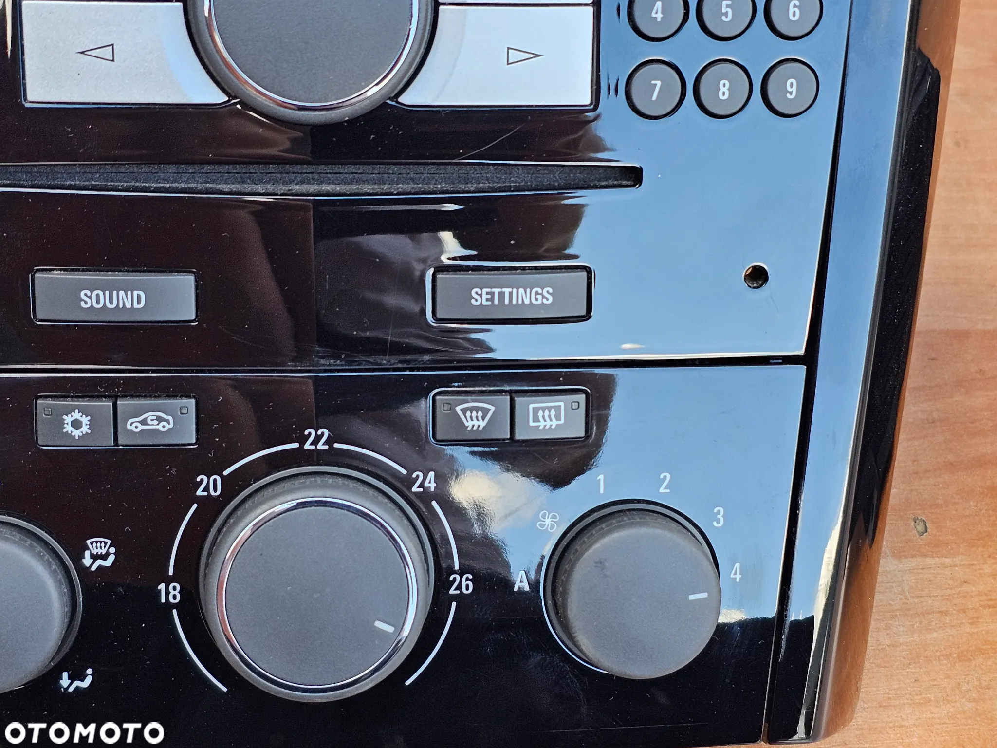 RADIO CD 30 PANEL MULTIFUNKCJA RAMKA OPEL ASTRA H ZESTAW PIANO BLACK CZARNE - 6