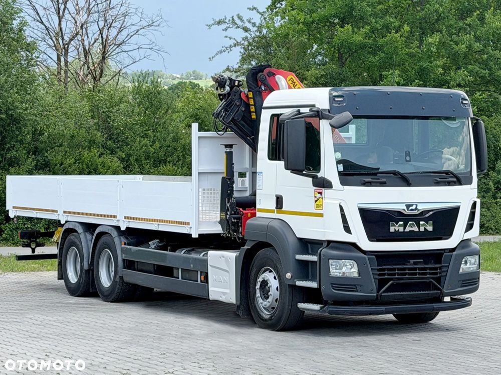 MAN TGS 26.360 * SKRZYNIA 7,60 m + PK 18002 - EH B + PILOT * 6x4 * STAN BDB - 3