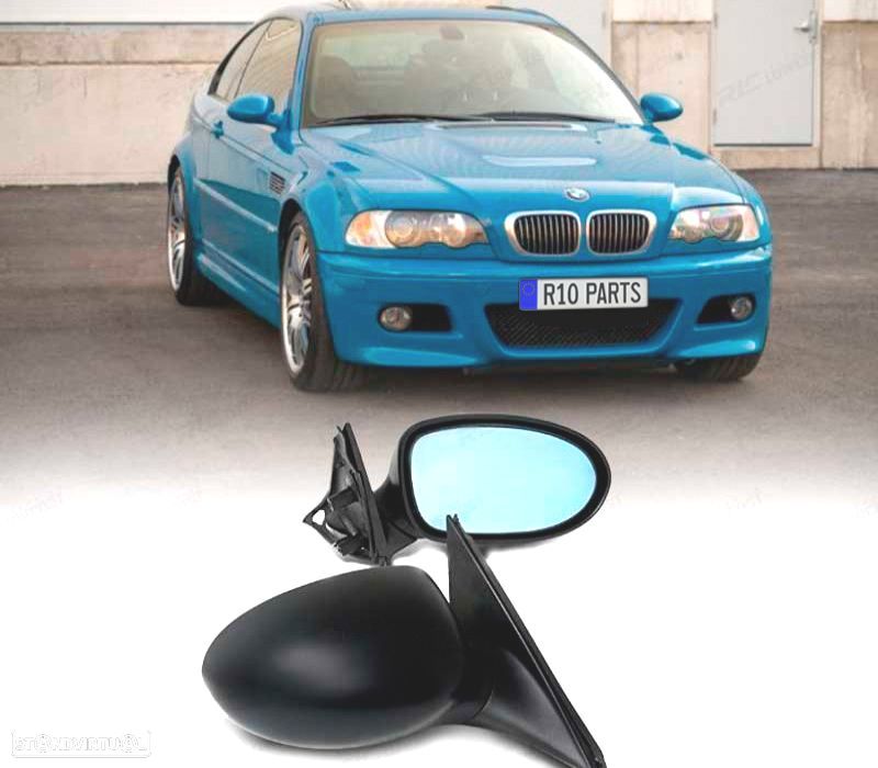 ESPELHOS RETROVISORES ELÉTRICOS BMW E46 COUPE 03-05 CALEFACTABLES MANUAL MEMÓRIA LOOK M3 - 1