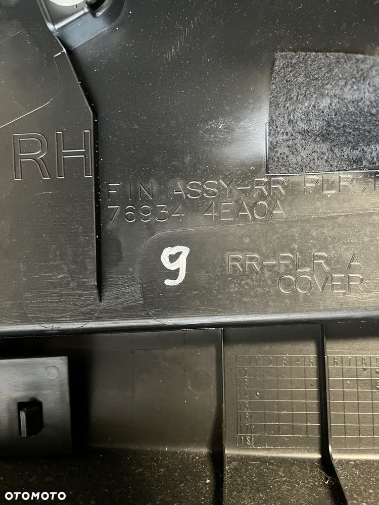 OSŁONA PROGU PASA TYŁ osłona słupka osłona bagażnika  NISSAN QASHQAI J11 - 9