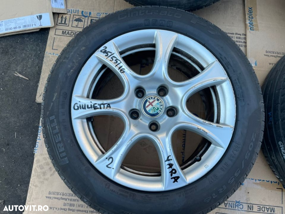 Jante aliaj ALFA ROMEO GIULIETTA an 2013 cu cauciucuri vara 205/55R16 - 2