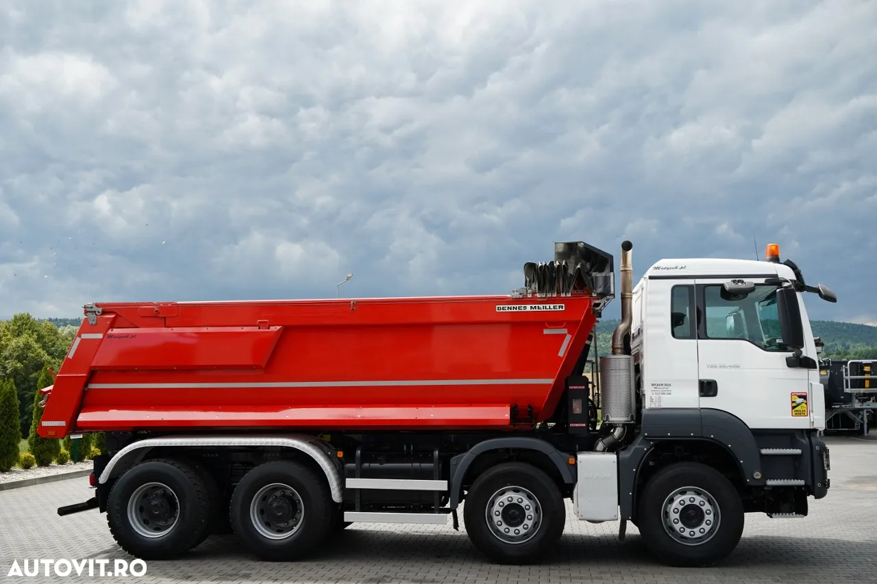 MAN TGS 35.460 / 8X4 / BASCULATOR SPATE / HIDROCLAPE / 2018 / IMPORTAT / CONTRACT POST-SERVICE - 9