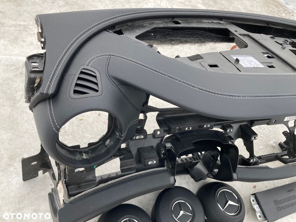 MERCEDES E CLS W213 W238 W257 DESKA KONSOLA KOKPIT PULPIT PÓŁKA PARAPET PODUSZKI POWIETRZNE AIRBAG SRS PASY PAS KURTYNY KURTYNA FOTELA  SKÓRA !!! - 8