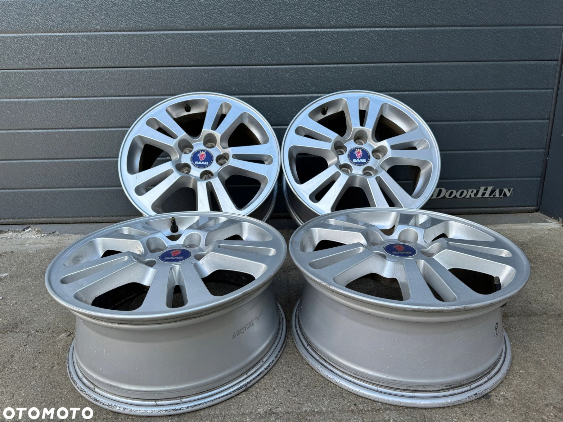 Alu felgi KOMPLET SAAB 9-3 9-5 16 6.5J ET 41 5X110 ORYGINAŁ 4szt PROSTE - 6