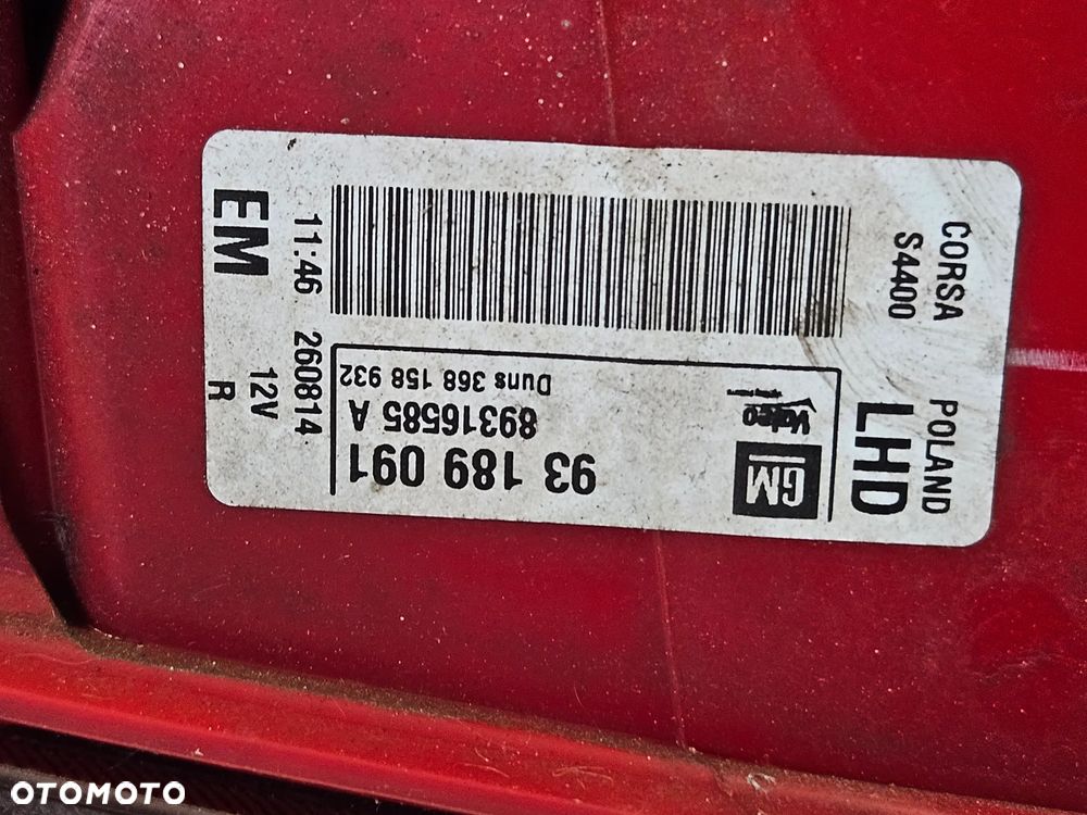Opel Corsa D  lampa tył tylna prawa lewa  3D - 6