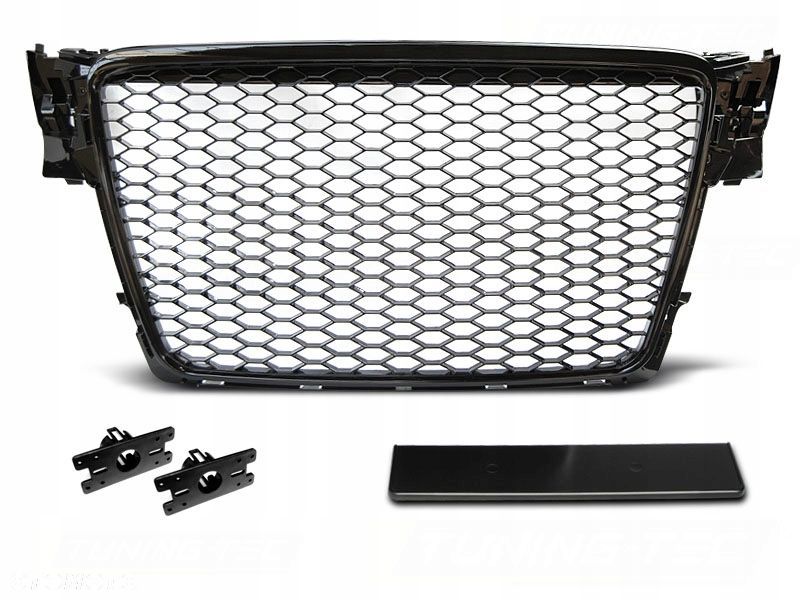 ATRAPA GRILL AUDI A4 B8 08-11 SPORT GLOSSY BLACK - 1