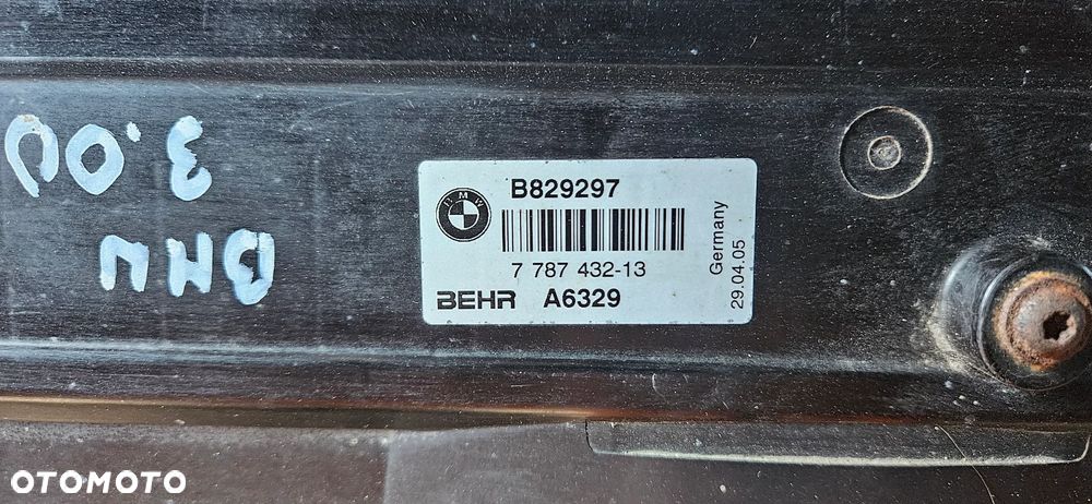 BMW 5 E60 3.0D MANUAL Komplet chłodnic Chłodnice Chłodnica wody klimatyzacji Wentylator 7787830 7787432 7787440 7787446 6925724 - 11