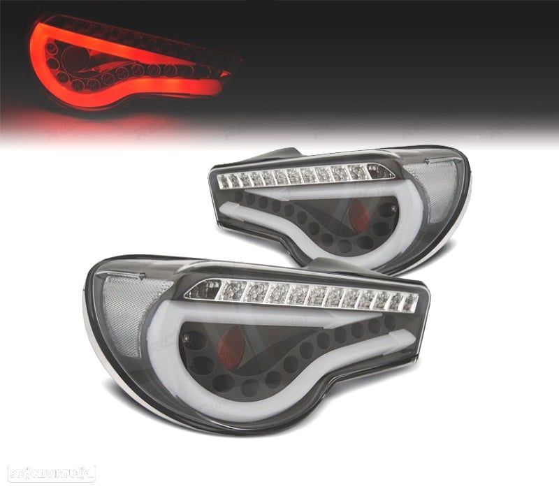FAROLINS TRASEIROS TOYOTA GT86 12- LIGHT BAR FUNDO PRETO - 1