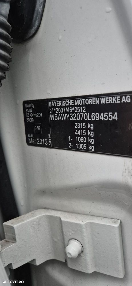 Portiera/usa stanga fata bmw x3 f25 2013 euro 5 - 2