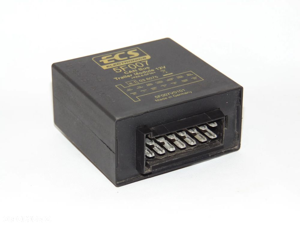 Moduł przekaźnik sterownik świateł haka holowniczego przyczepy ECS Electronics 5F007 5F007V0101 VW Volkswagen Skoda Seat Audi Mercedes Volvo Opel Ford Renault - 6