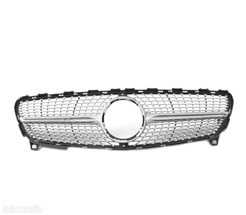 GRELHA FRONTAL MERCEDES CLASE A W176 16-18 CROMADO LOOK DIAMOND - 3